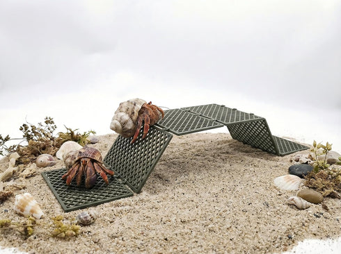Pertlle Hermit Crab Climbing Toy DIY Kit, Foldable Mesh Ladder & Platform Set