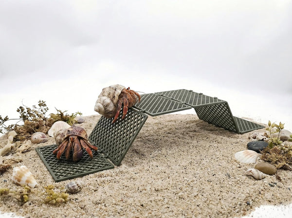 Pertlle Hermit Crab Climbing Toy DIY Kit, Foldable Mesh Ladder & Platform Set