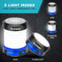 KIZEN Solar Camping Lantern - LED Emergency Flashlight, Collapsible Lamp, Rechargeable with Solar or Plug