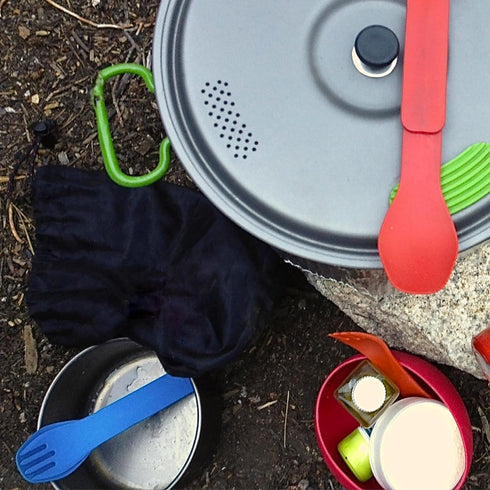 humangear GoBites Click, Travel & Camping Utensils, Portable & Convertible Dining Ware, Collapsible Fork and Spoon