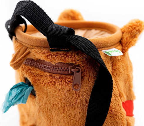 Wildy Dog Treat Pouch - Easily Carries Pet Toys, Kibble, Treats, Poop Bag Dispenser, Ideal for Puppy Training