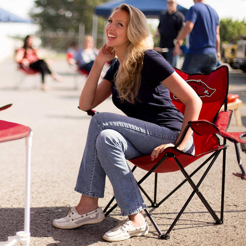 NCAA Portable Folding Quad Chair with Cup Holder - Tailgate Essential
