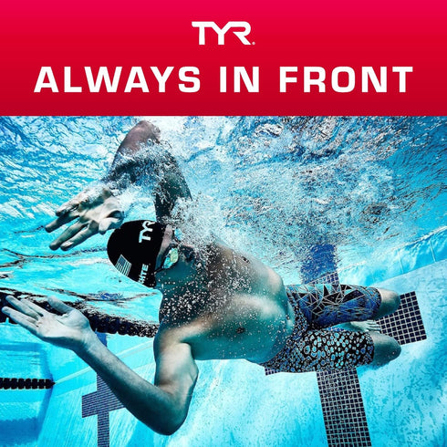 TYR Adult Silicone Swim Cap for Drag Reduction and Hair Protection