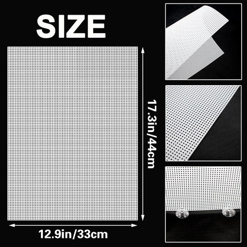 2 Pack Fish Tank Divider, Clear Plastic Cuttable Grid Plate, 13 * 17.3in, Includes Suction Cups