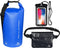 Waterproof Dry Bags Set of 3, 5L with 2 Zip Lock Seals, Detachable Shoulder Strap, Waist Pouch, Phone Case