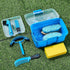 9 Cunhill Pieces Horse Grooming Kit with Organizer Curry Comb, Hard & Soft Brushes, Hoof Pick, Sweat Scraper, Sponge