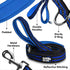 Black Rhino Heavy Duty Dog Leash for Medium and Large Dogs, 5 ft Long Double Handle with Padded Traffic Control