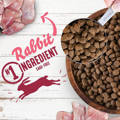 Unrefined Roasted Rabbit Dry Dog & Puppy Food with Ancient Grains & Superfoods, 4 lb.