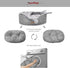 Oval Pet Beds for Cats and Small Dogs, Snuggery Bed with Attached Blanket, Washable High Resilience PP Cotton (Small,