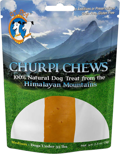 Churpichews Natural Long Lasting Dog Treat Chew, Medium, 2.5-Ounce, 1-Piece