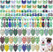 Reginary 120 Pcs Dog Bandanas for Summer Bulk Dog Bows Set Bow