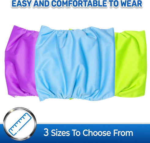 Pet Magasin Male Dog Belly Manner Band Wraps Nappies, 3-Pack, Blue, Green & Purple, Medium
