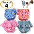 Pack of 4 Dog Female Diapers Sanitary Pants and Skirts Cotton for Small Pet Cat (S: Waist: 10" - 13").