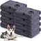 Chumia 8 Pcs Bulk Towels for Drying Dogs - Microfiber Quick Drying Pet Bath Towels for Medium Dogs (55 x 28 Inch, Gray)