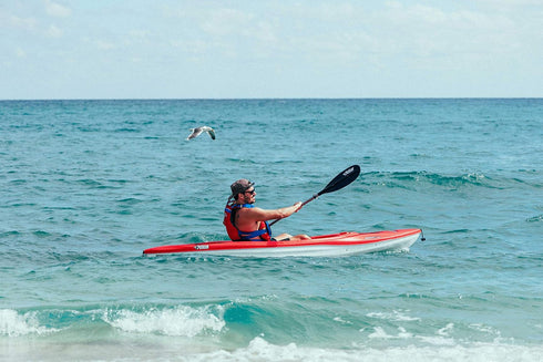 Pelican Standard Kayak Paddle - Aluminum Shaft with Durable Polypropylene Blade - 0/65° Blade Angle with Drip Ring