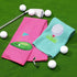 Set of 2 Vansolinne Golf Gifts for Women Microfiber Waffle Pattern Golf Towels with Clips - Pink Blue
