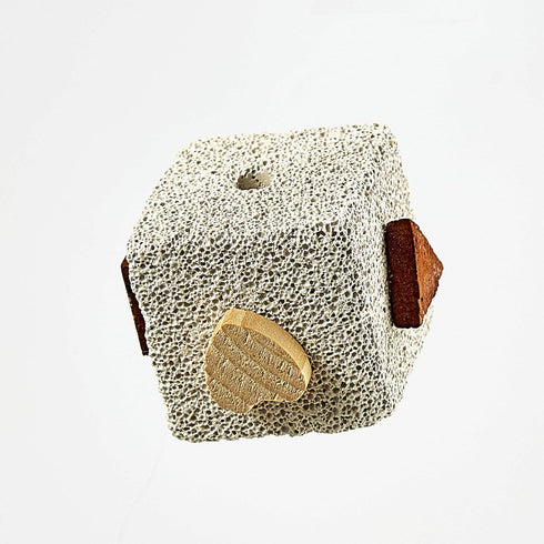 Kaytee Lava Block Chew Toy, 2.5" x 2.5" x 5"