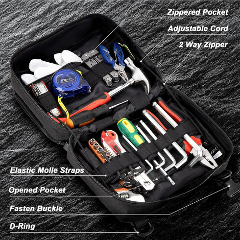 Jueachy Tactical Molle Pouch, Large Admin Bag Utility Tool Pouches, Expandable Molle Accessories Organizer with U.S.A