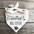 Generic Dog Bandanas Baby Announcement Pregnancy Announcement Promoted to Big Sister Oatmeal Beige Minimal (Large)