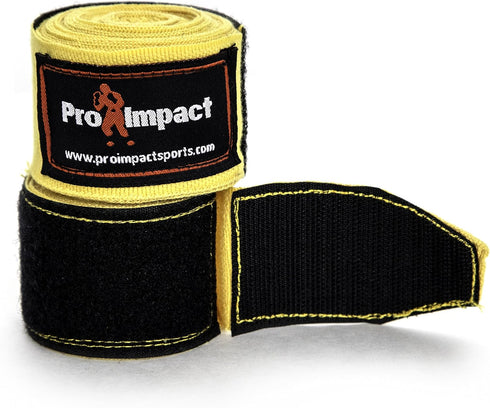 Pro Impact 180 Inch Mexican Style Boxing Hand Wraps, Stretchable Wrist & Knuckle Support for MMA