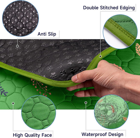 2-Pack 36" 72" Sunheir Extra Large Reusable Dog Mat for Floor, Dog Playpen, Non-Slip Waterproof Super Absorbent