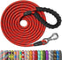 NTR Long Leash for Dogs, 100FT Check Cord, Swivel Lockable Hook, Comfortable Padded Handle, Reflective for Small,