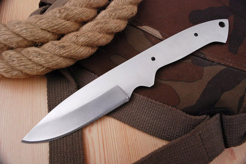 ZabyKnives ZB-7255 Hand forged D2 steel hunting knife blank blade for knife making, Silver by Zaby