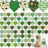 Paterr 100 Pieces Dog Bandanas Bulk St. Patrick's Day Pet Handkerchief Shamrocks