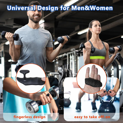 Epritliber Silicone Gym Grips for Weight Lifting,Workout Gloves for Women Men Alternative,Anti Slip Gym Workout