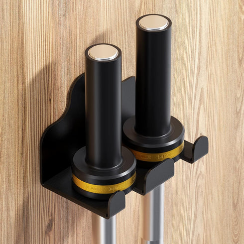 Olympic Barbell Hanger, Garage Gym Bar Wall Rack, Vertical Barbell Mount Rack, Space Saving Black Powder Coated