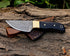 Handmade Damascus Steel Hunting Knife with Brass Guard Handle - Fixed Blade Bush Craft Camping Cutter