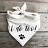 Generic I do Too! Dog Bandana Wedding Engagement Announcement (Medium) Beige, Black