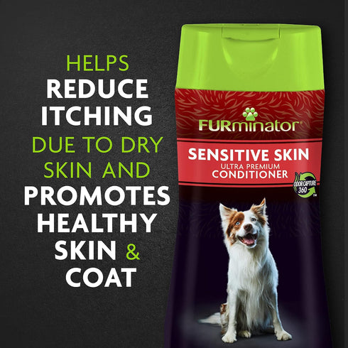 16 oz FURminator Sensitive Skin Ultra Premium Conditioner, Sensitive Skin Conditioner for Dogs Helps Reduce Itching