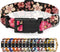 Dog Collar for Boys Girls, Adjustable Soft Floral Pattern Pet Collar for Small Medium Large Dogs (Red Floral, XS)