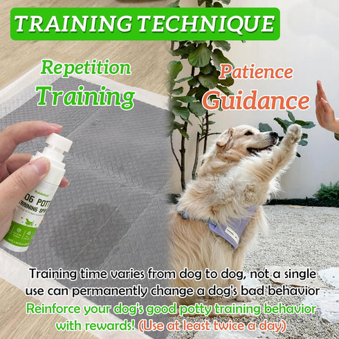 3.38 Oz Dog Potty Training Spray & NO-GO Area Spray, Safe & Effective Puppy Pee Spray, Helps Train Puppies & Dogs Where