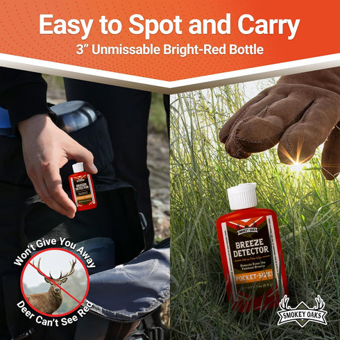 Ultra Visible Wind Checker Powder, 15x More Scentless Draft Indicator Hunting Dust, Compact 3" Detector