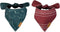 Remy+Roo 2 Pack Dog Bandanas, Evergreen Christmas Set, Premium Durable Fabric, Adjustable Fit