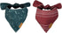 Remy+Roo 2 Pack Dog Bandanas, Evergreen Christmas Set, Premium Durable Fabric, Adjustable Fit