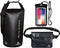 Waterproof Dry Bags Set of 3 with 2 Zip Lock Seals, Detachable Shoulder Strap, Waist Pouch & Phone Case - Black, 20L