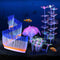 Glowing Fish Tank Decorations, 4 pcs Glow Aquarium Decoration Plants Kit with Sea Anemone Coral Ornaments