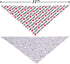 BoomBone Dog Valentines Day Bandana, 2 Pack Triangle Bibs for Medium and Large Dogs