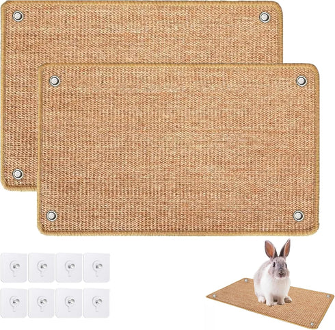 Rabbit Scratching Pad - Natural Sisal Bunny Scratch Pad Durable Rabbit Scratch