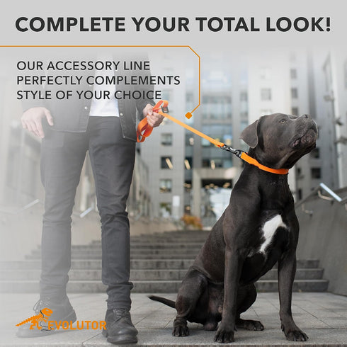 COLLAR Evolutor Extra Heavy Duty Dog Leash, 4 Ft, Orange, for Large, Medium, and Small Dogs