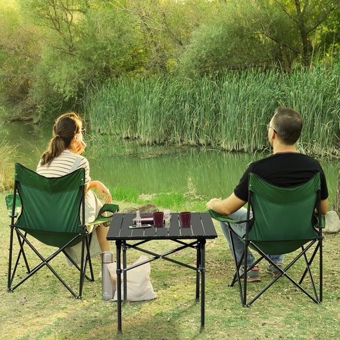 MIIEELO 20x20 in Portable Folding Camping Table Ultralight Collapsible Table Outdoor Camp Table Outdoor Side Table