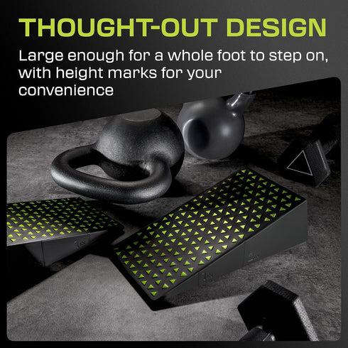 Squat Wedge Block Pair, Anti-Slip Slant Board for Squats, 17° Incline, Includes Backpack