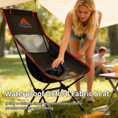 Lightweight Folding Lawn Chairs with Carry Bag,Stable and Sturdy Camping Chair with Back Support, Suitable for Fishing