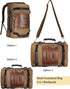 KAUKKO Outdoor Travel Men Backpack, Hiking Camping Canvas Rucksack, Canvas Khaki
