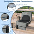 Stadium Seats with Back Support and Cushion, Folding Stadium Chair Includes Shoulder Strap and Cup Holder, Portable