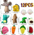 Cat Toys, Interactive Soft Durable Crinkle Sound Catnip Toys, Catnip Filled Mouse Cat Teething Chew Toy (Pack of 12)