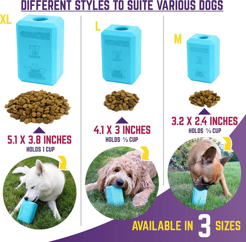 Chew King Premium Dog Toy, Medium, Durable Natural Rubber Fillable Toy for Frozen Feeding, All Breed Sizes